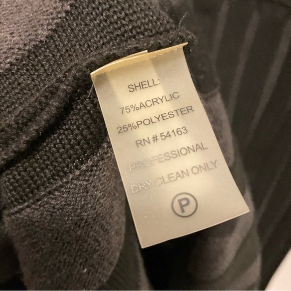 Calvin Klein Black & Gray Long Sleeve Sweater  Dress Size XL - Picture 8 of 8